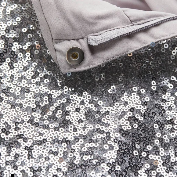 H&M Size 16Y Silver Sequin Sparkle Glamorous Glitter Skirt 🩶✨🤍 - Picture 2 of 3